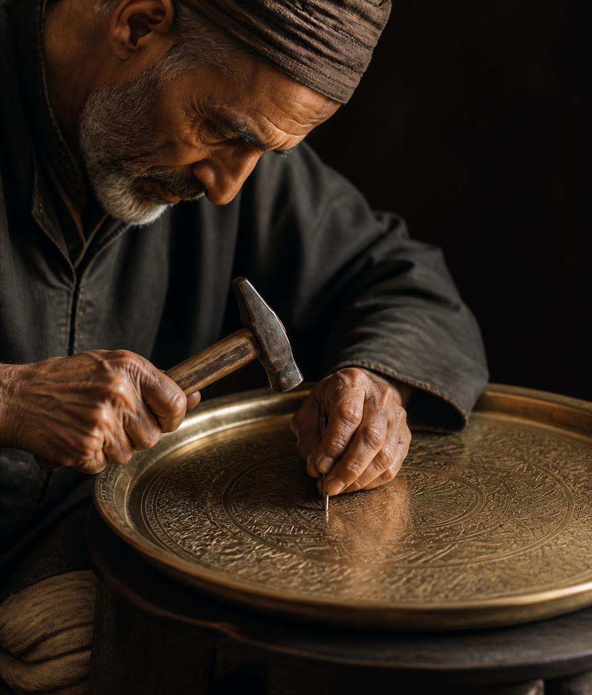 Artisan potier au travail