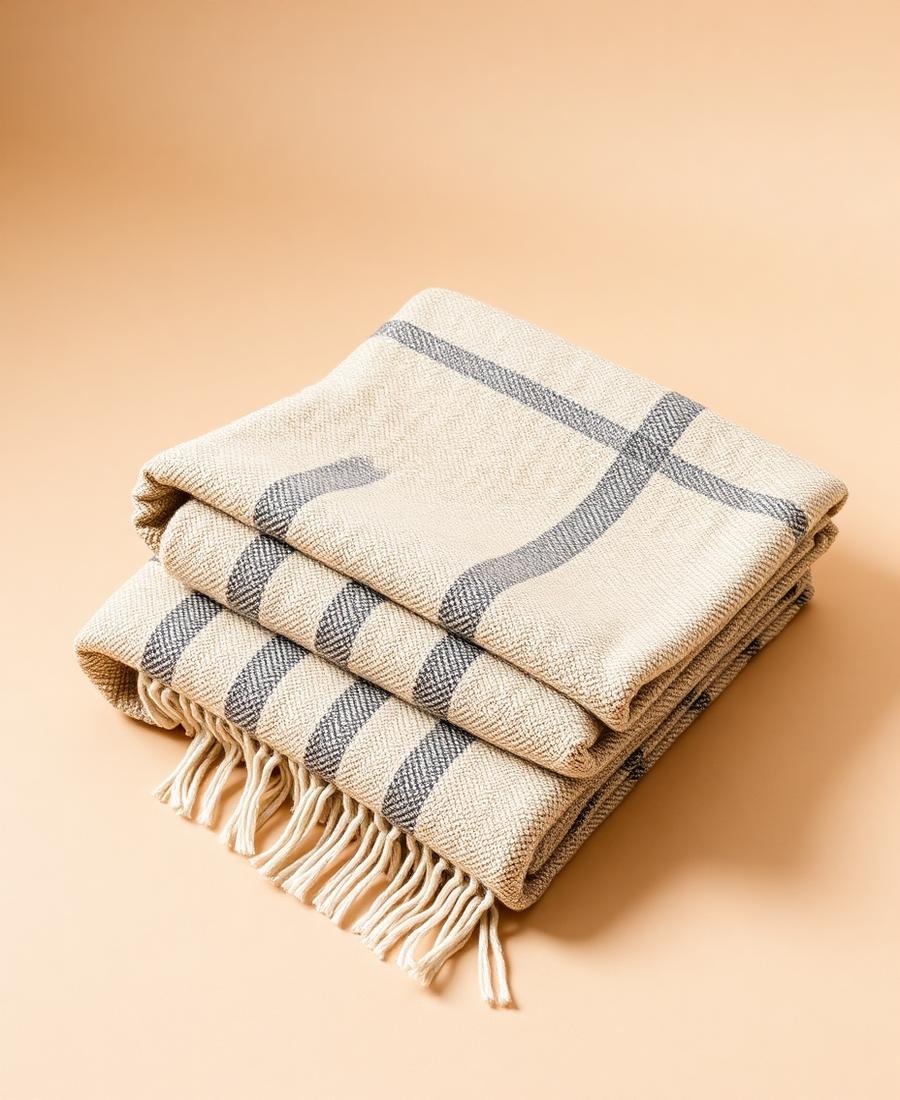 Plaid Coton Terracotta 180×200 cm – Tissé Main
